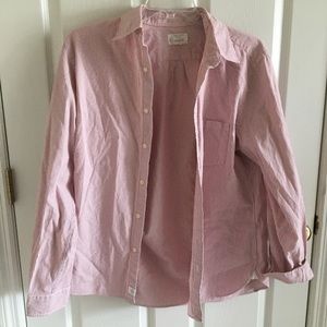 Vintage Oxford J. Crew Red & White Striped Shirt